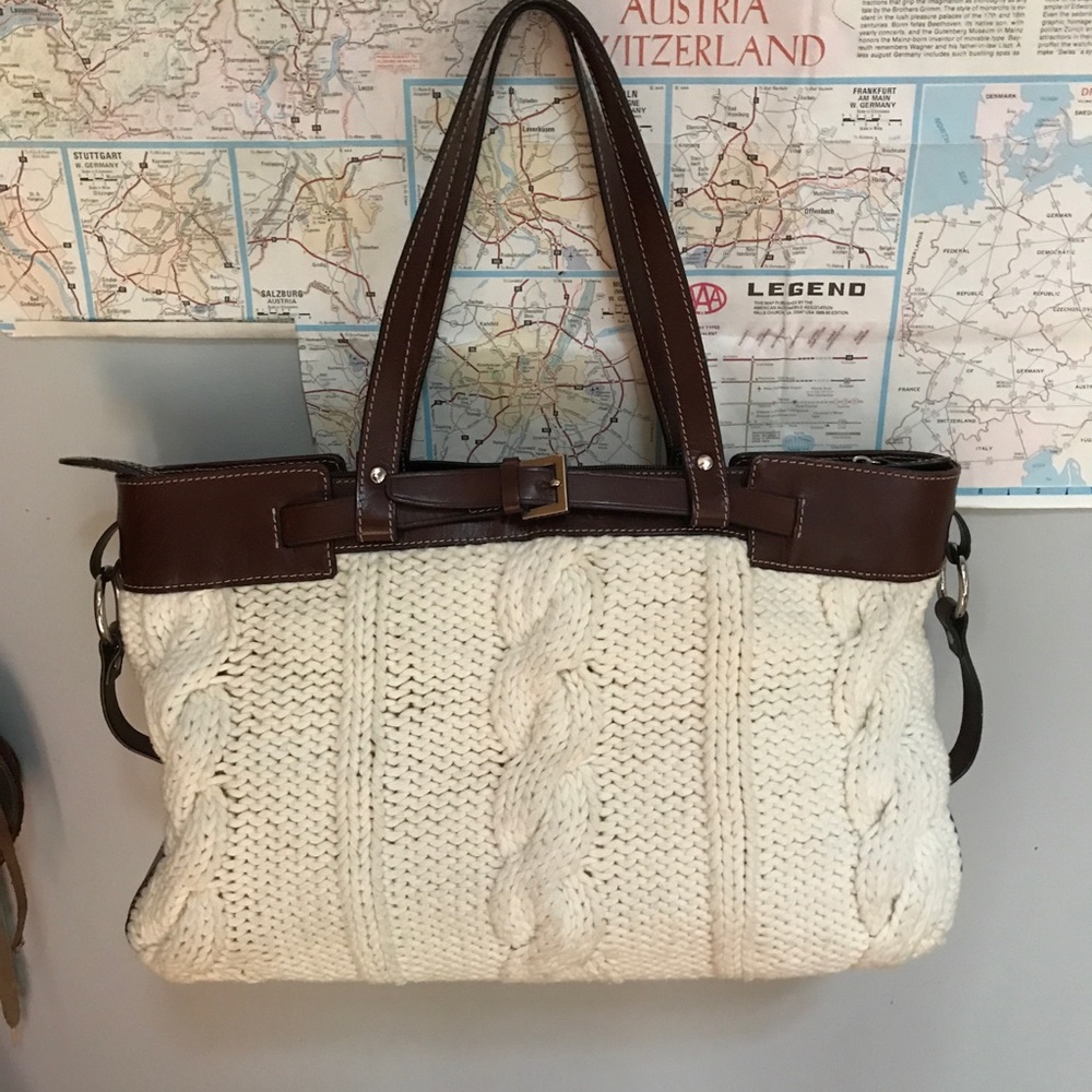Margaret Nicole Cable Knit Bag